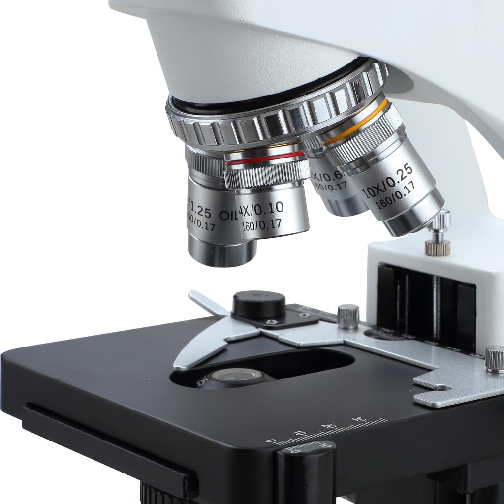 Microscopio Monocular, 30A de Ojos. Spring Oíl 100X Giro 360° - Imagen 3