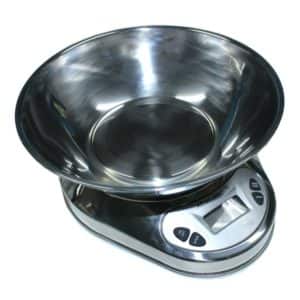 Balanza 5 Kg / 1 gr Digital de Cocina con Bowl Acero Inoxidable