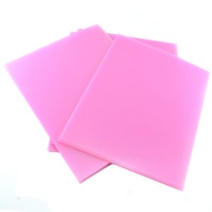 Mica para encuadernar Carta (Gofrada Rosado) 300 micrones (50 Unidades).