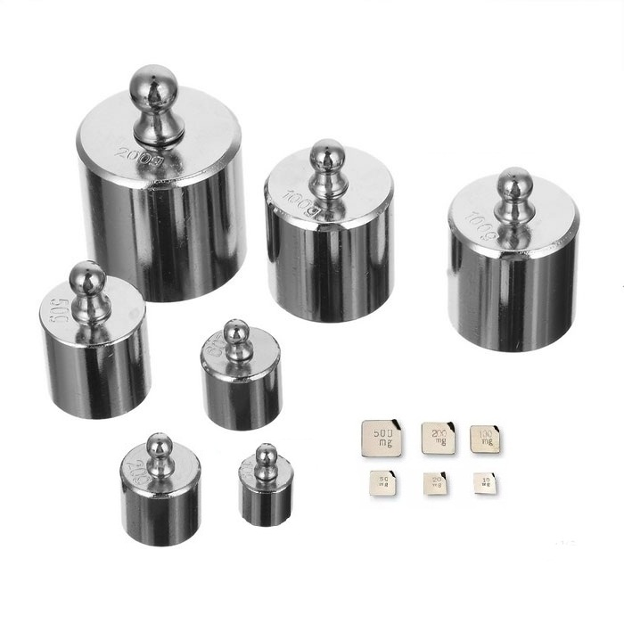 Peso Patrón 200 Grs. hasta 0.01 Grs. Kit 19 Pcs. CAJA AZUL